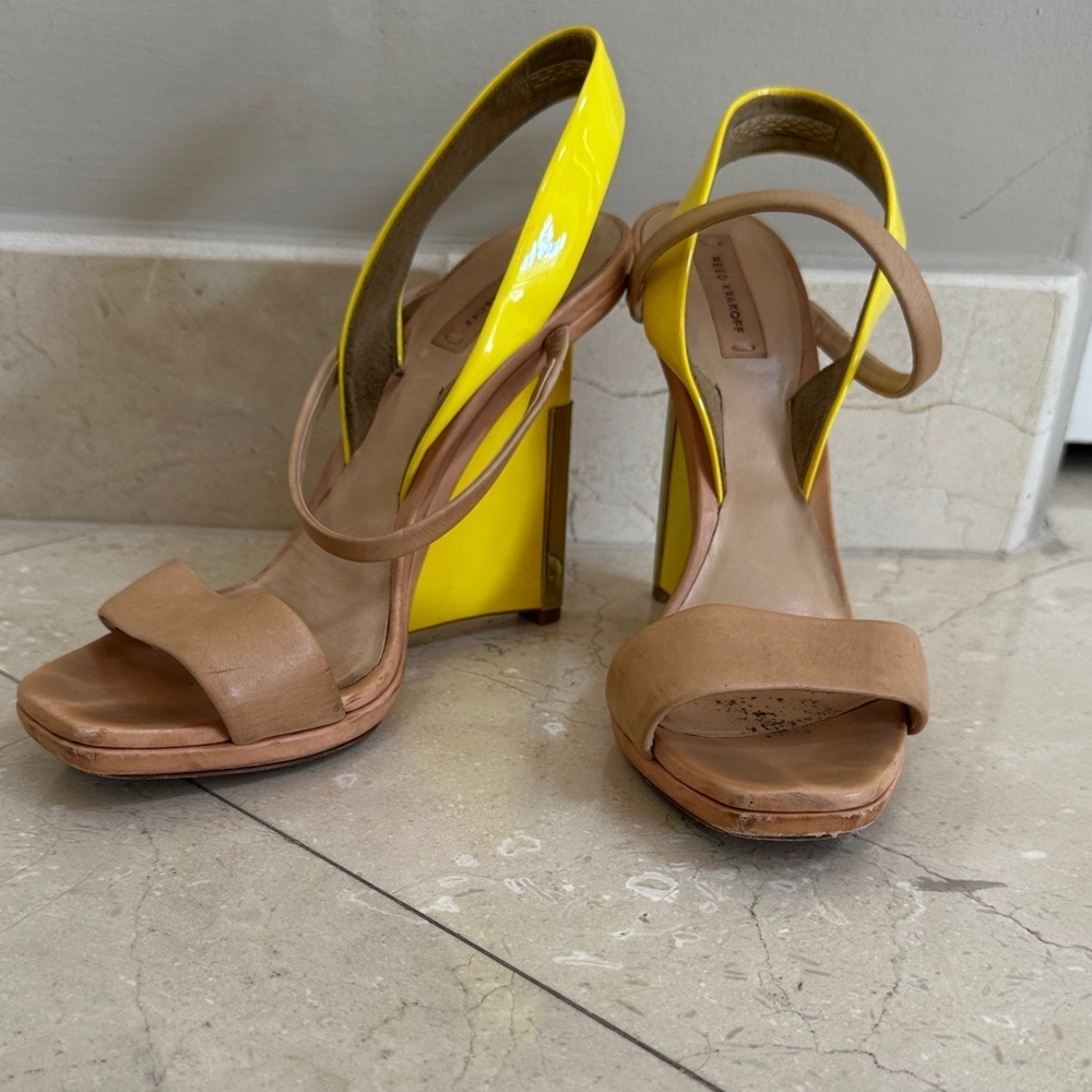 Reed Krakoff Yellow and Tan Heels​​